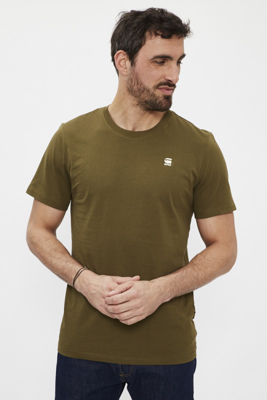 Pack de 2 t-shirts graw slim noir et kaki homme