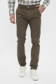 Pantalon chino kaki en coton & élasthanne