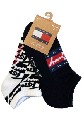 chaussettes uni Flag noires tommy hilfiger