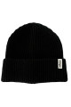 Bonnet noir à bords retroussés