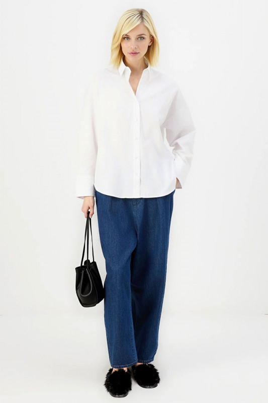 Chemisier Oregon blanc coupe ample