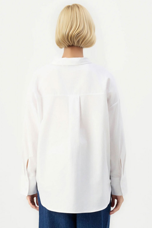 Chemisier Oregon blanc coupe ample