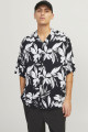 Chemise Jeff col resort floral black