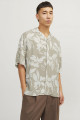 Chemise Jeff col resort floral crockery