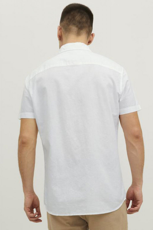 Chemisette lin & coton blanc