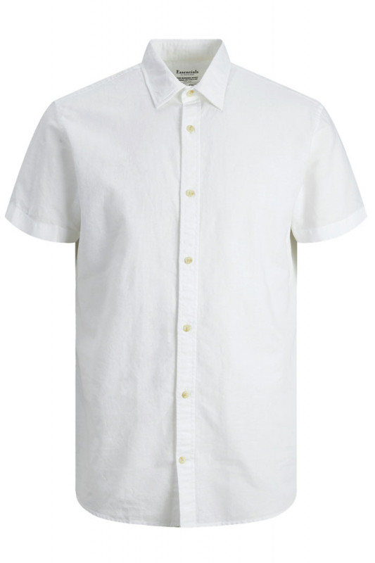 Chemisette lin & coton blanc