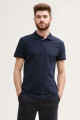 Polo basique bleu marine en jersey