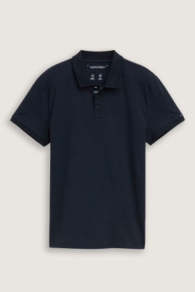 Polo basique bleu marine en jersey