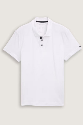 Polo basique blanc en jersey