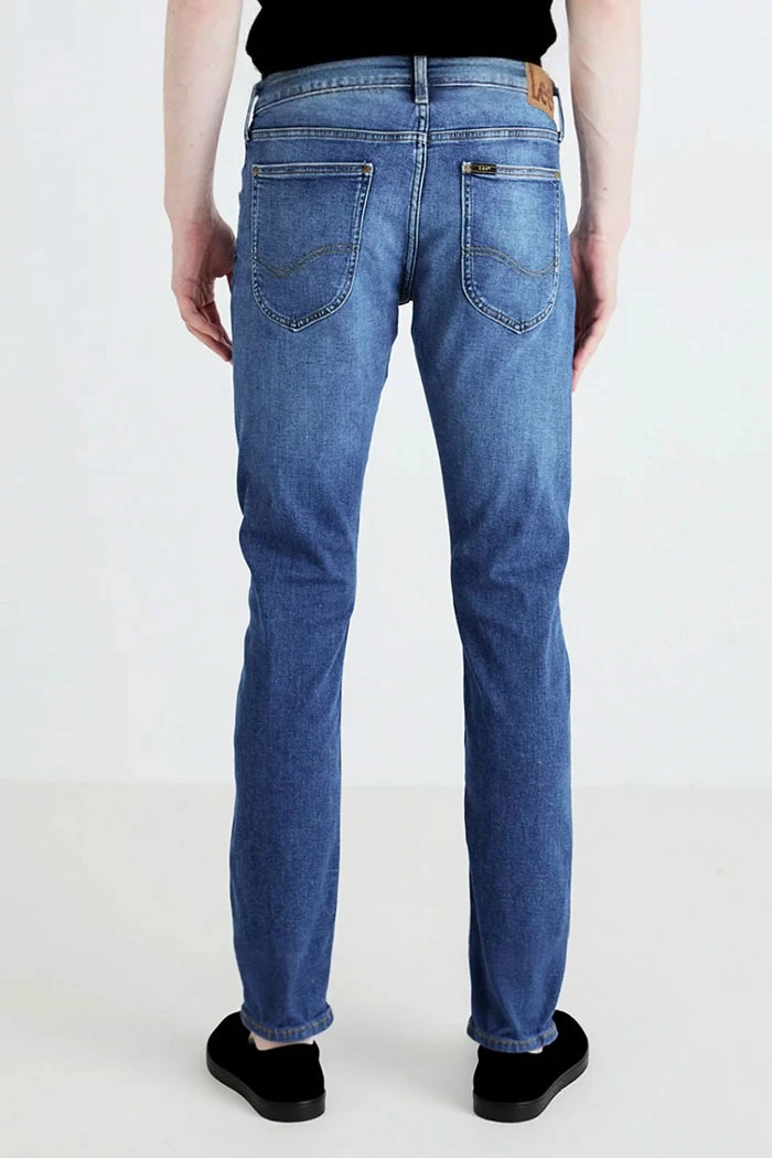 Pantalon Homme Lee Luke En Velours Côtelé Olive Foncé – Taille W31 L30, Coupe Slim, 5 Poches – Neuf Sans étiquettes