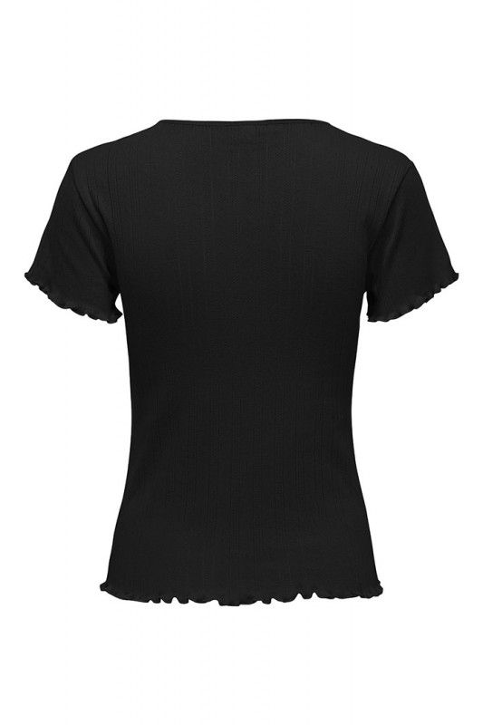 Top Salsa noir 100% coton femme