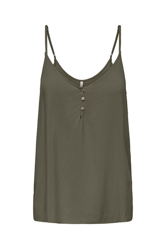 Top bretelles Selina kaki Only