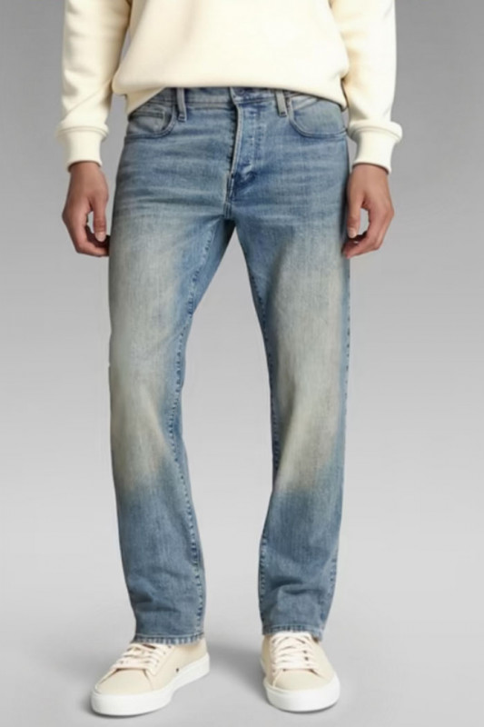 Jeans 3301 straight denim homme