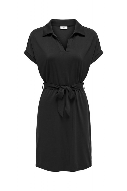 robe Hazel noire avec ceinture femme JDY manches courtes