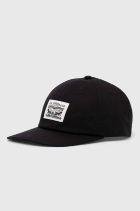 Casquette relaxed dad Heritage caviar noir homme levi's