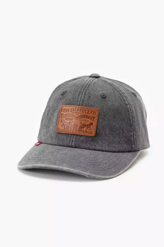 Casquette relaxed dad Heritage grey denim homme