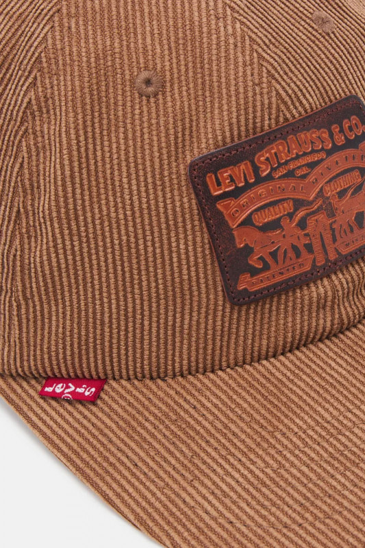 Casquette relaxed dad heritage velours marron homme Levi's