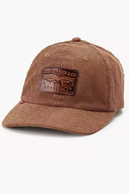 Casquette relaxed dad heritage velours marron homme