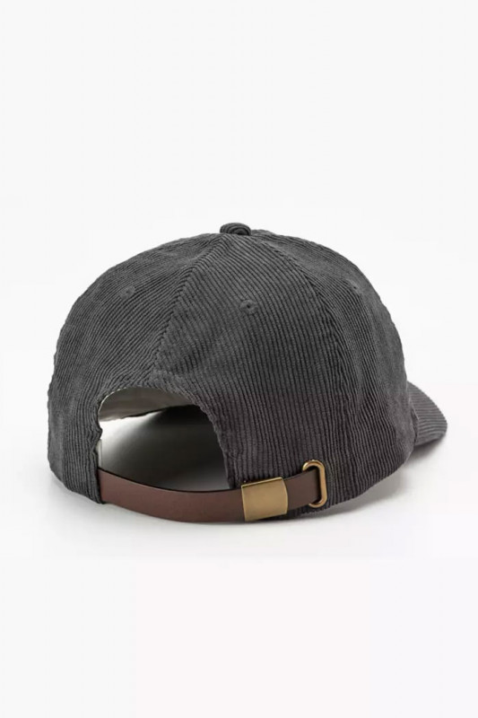Casquette relaxed dad Heritage velours gris
