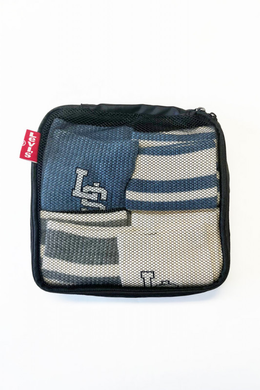 Giftbox de 4 paires de chaussettes beige et bleu homme