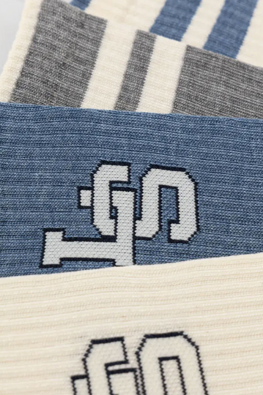 Giftbox de 4 paires de chaussettes beige et bleu levi's