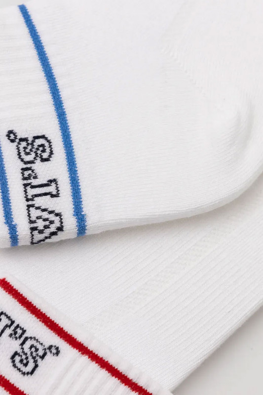 2 paires de chaussette mid cut blanches