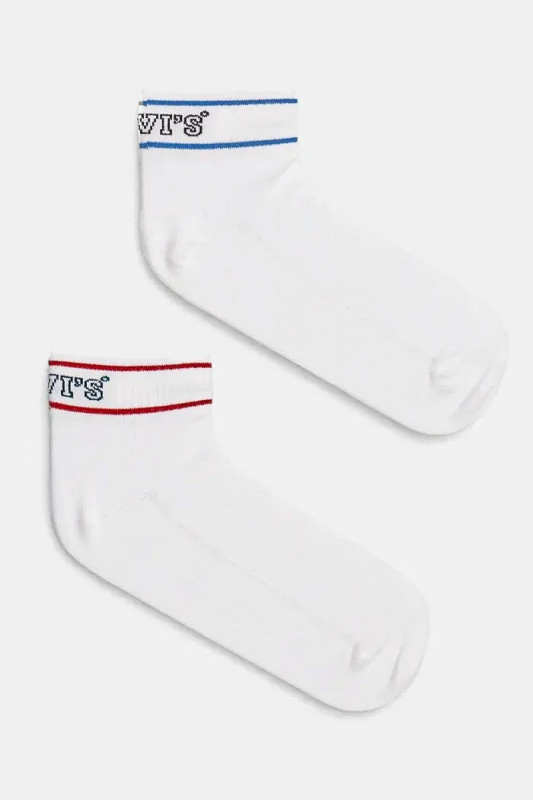 2 paires de chaussette mid cut blanches levi's