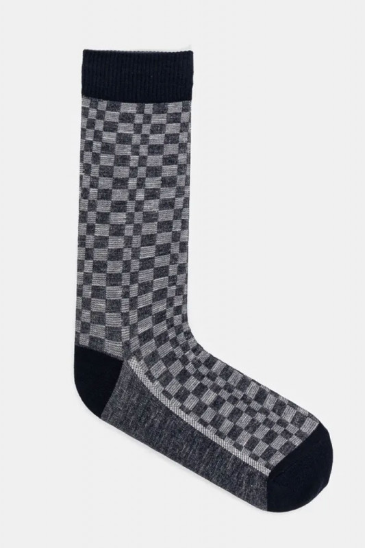 Giftbox de 4 paires de chaussettes bleu marine fantaisie coton mélangé