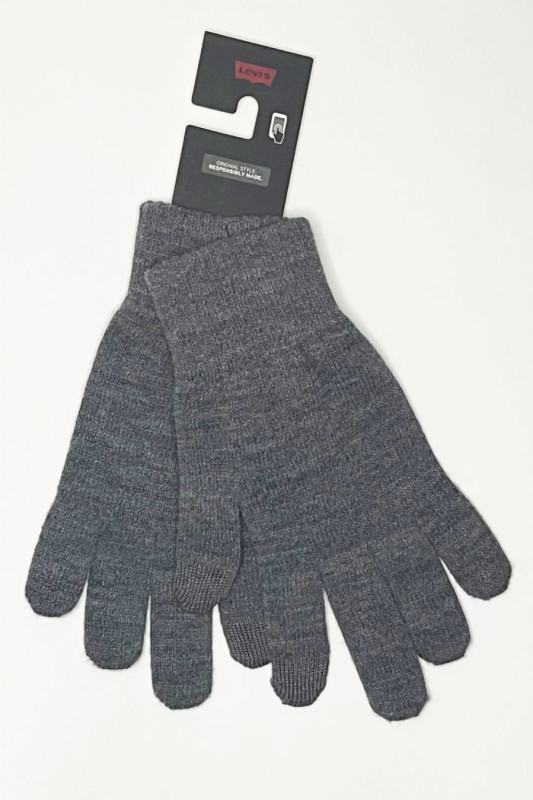 Gants Ben touch screen gris homme levi's