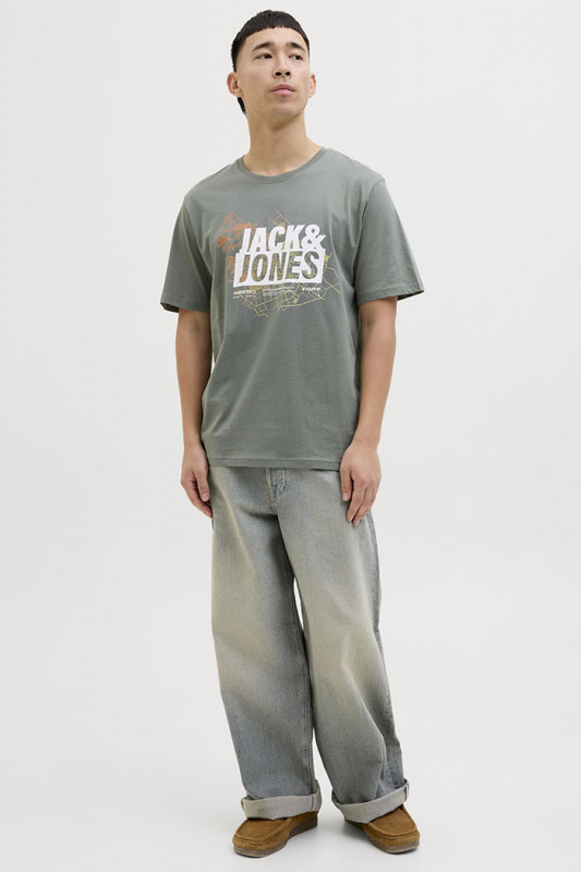 T-shirt logo Map vert agave Jack & Jones