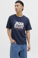 T-shirt logo Map bleu marine