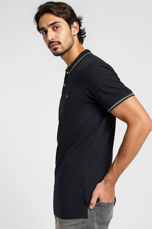 Pique Polo noir homme Lee