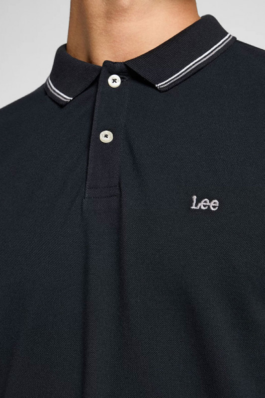 Pique Polo noir Lee