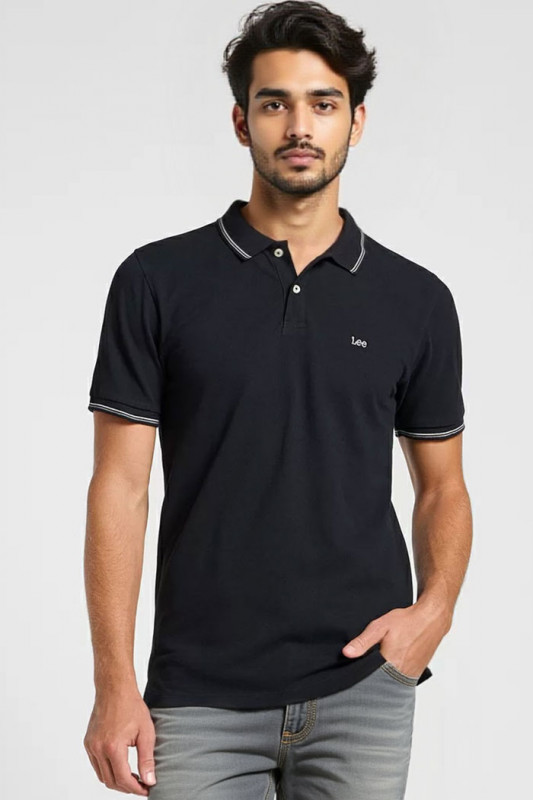 Pique Polo noir homme