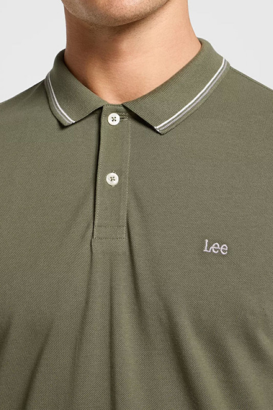 Pique Polo Olive homme Lee