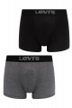 Lot de 2 boxers noir et gris à chevron