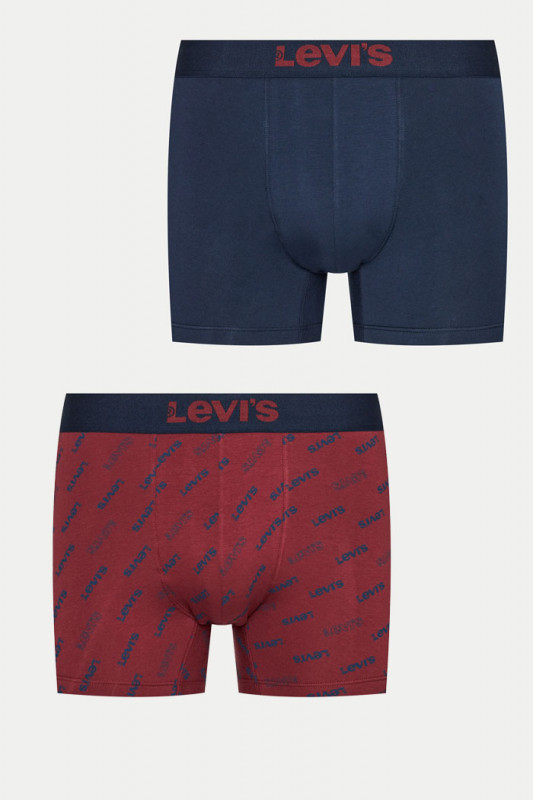 Lot de 2 boxers bleu marine et bordeaux homme