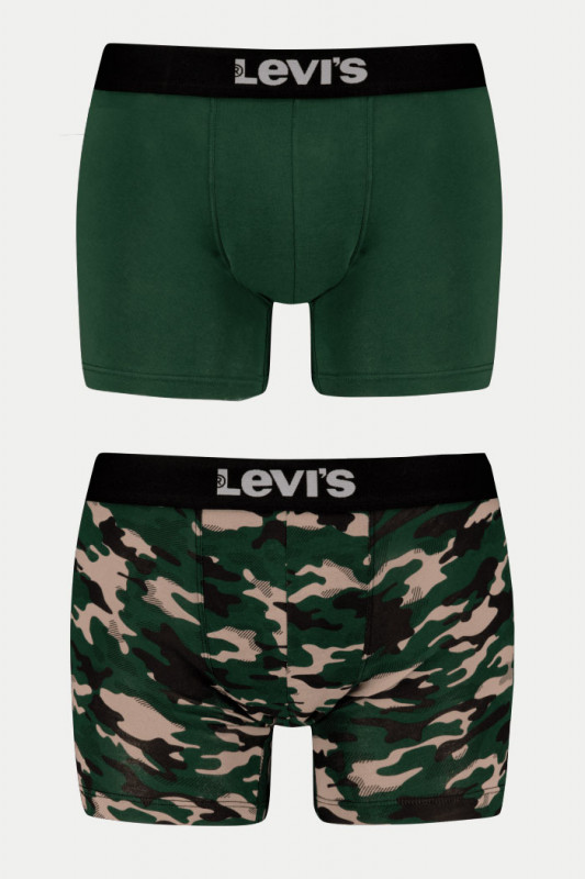 Lot de 2 boxers vert et camo homme