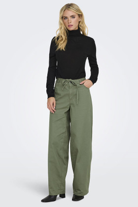 Pantalon Maeve kaki en toile de coton