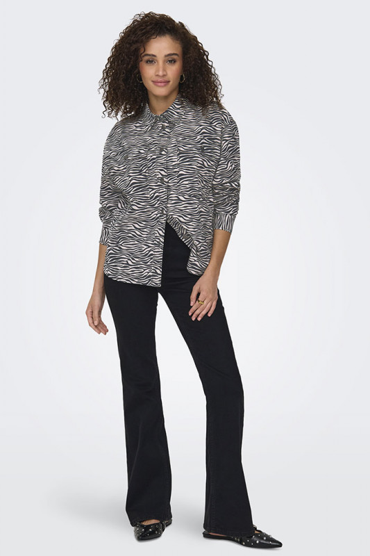 Chemise denim imprimé zèbre JDY