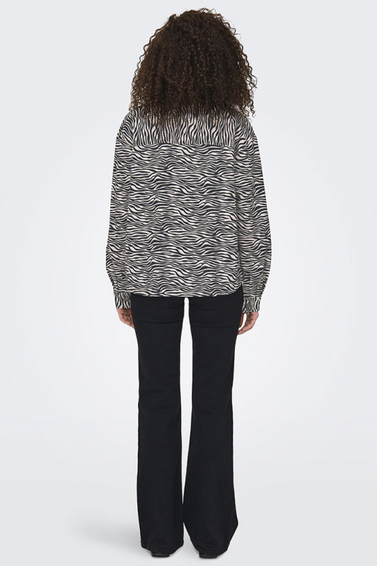 Chemise denim imprimé zèbre femme JDY