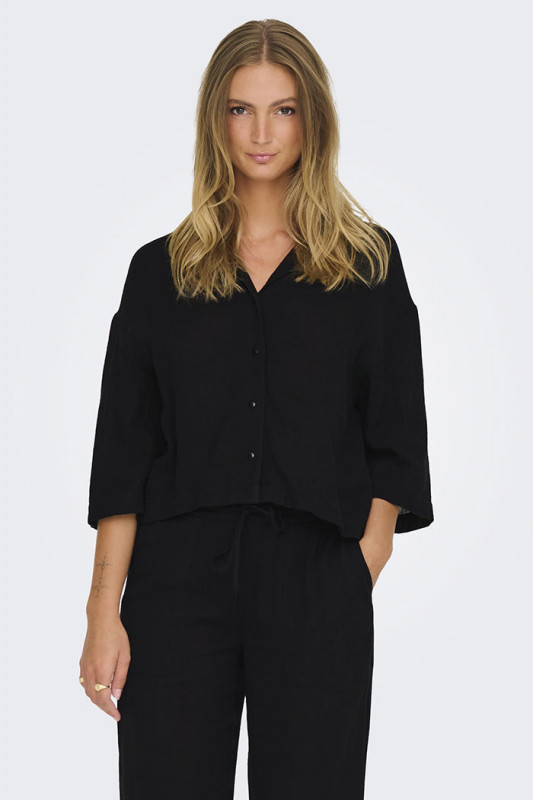 Chemise Uma noir coupe loose