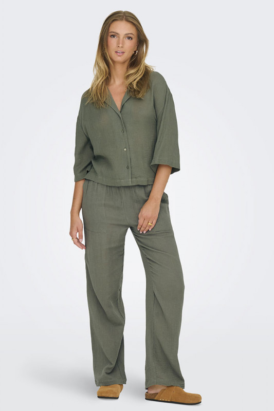 Chemise Uma kaki coupe loose