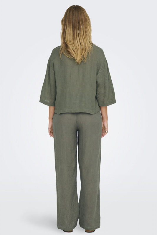 Chemise Uma kaki coupe loose