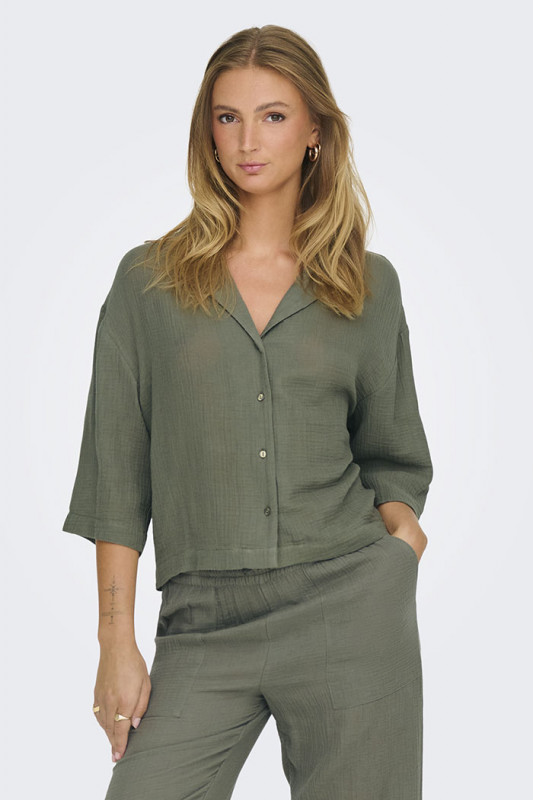 Chemise Uma kaki coupe loose
