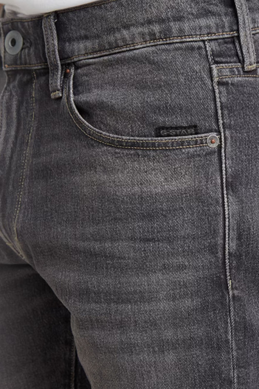 short 3301 slim denim noir délavé coton mélangé G-Star