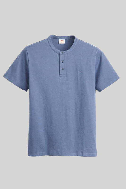 T-shirt à col tunisien bleu indigo homme Levi's