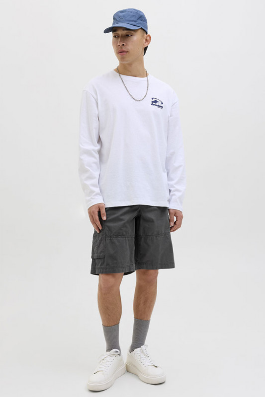 Bermuda cargo gris Castlerock homme jack & jones 100% coton