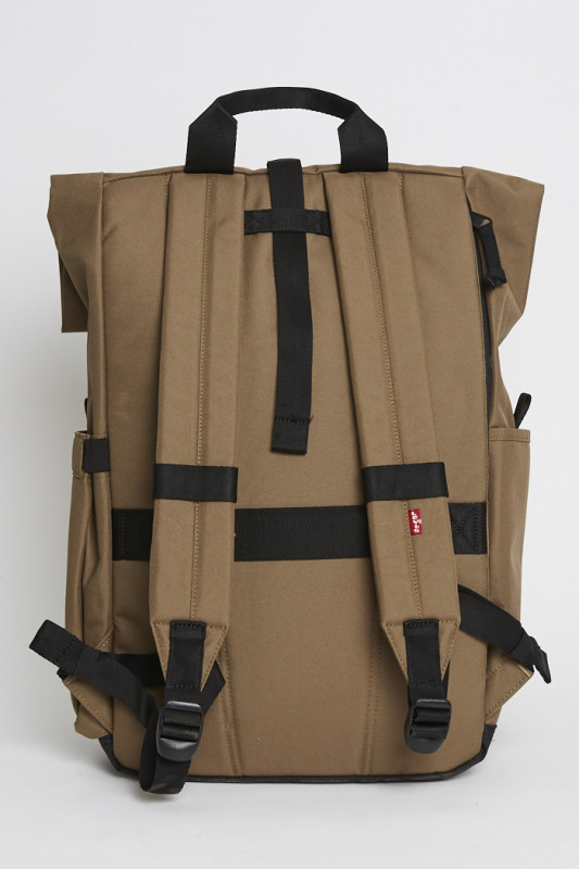 Sac à dos haute roulé L-Pack kaki polyester recyclé