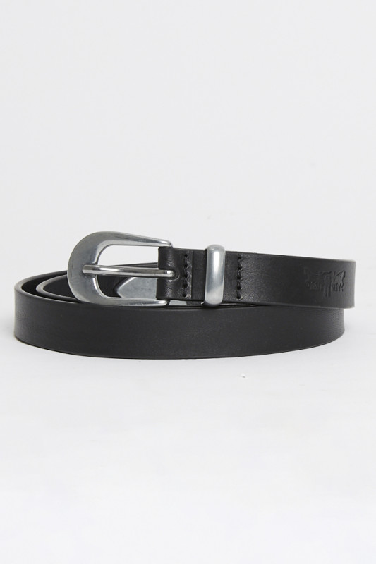 Ceinture Valérie en cuir noir femme levi's